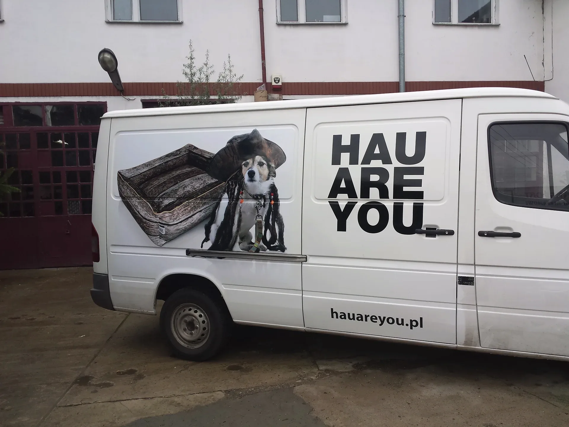 Samochód dostawczy z okleiną reklamową HAU ARE YOU — ujęcie 3
